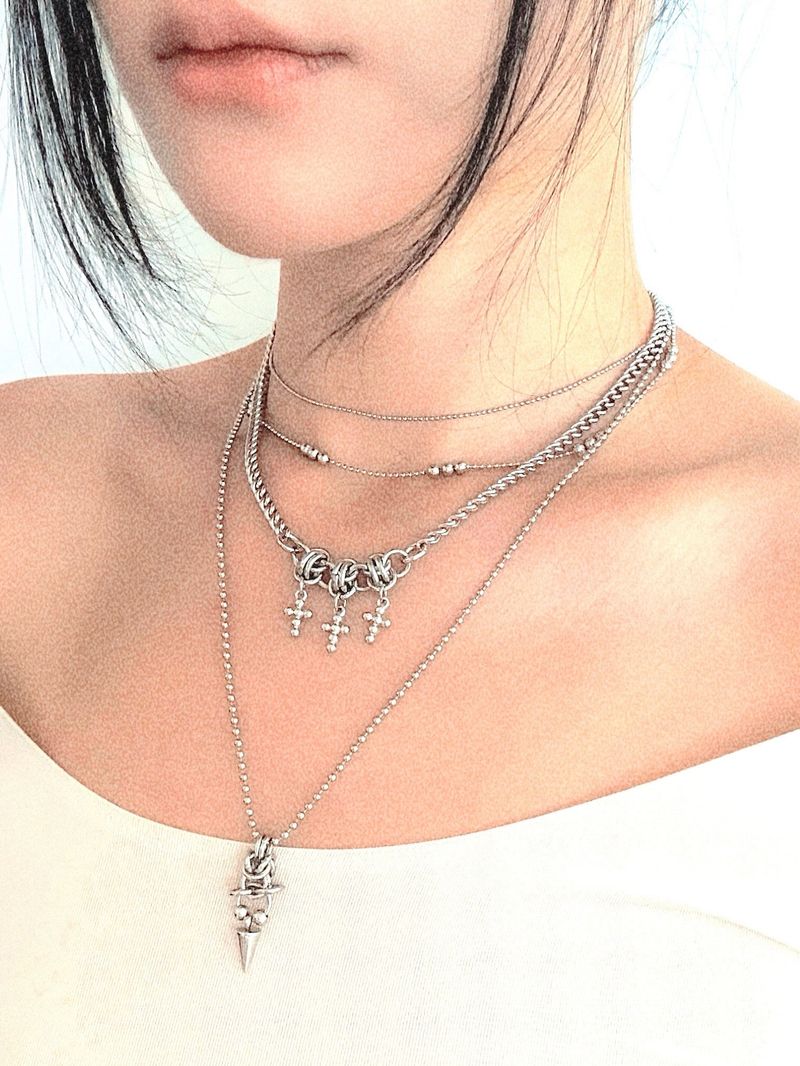 3 Mini Cross Necklace