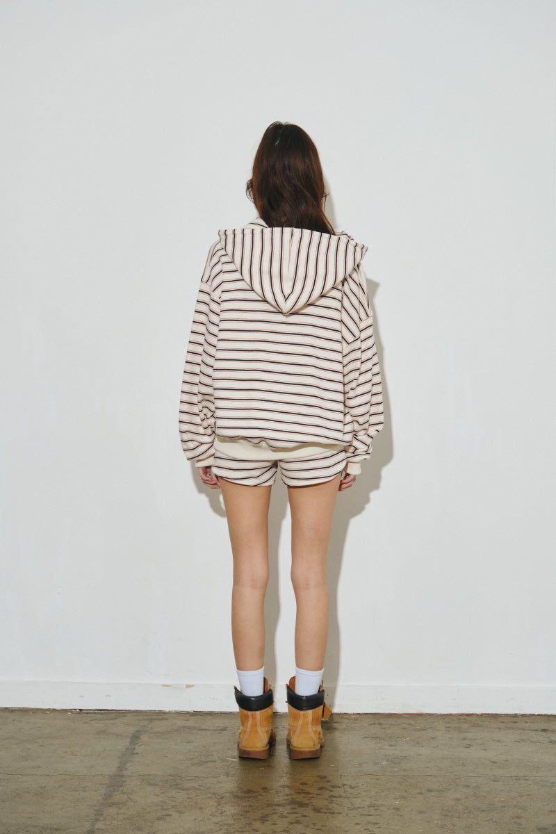 set st hood zip up (ivory)