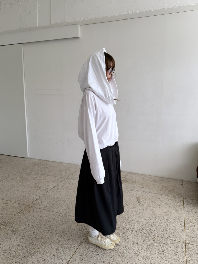 wrap skirt + pleats pants