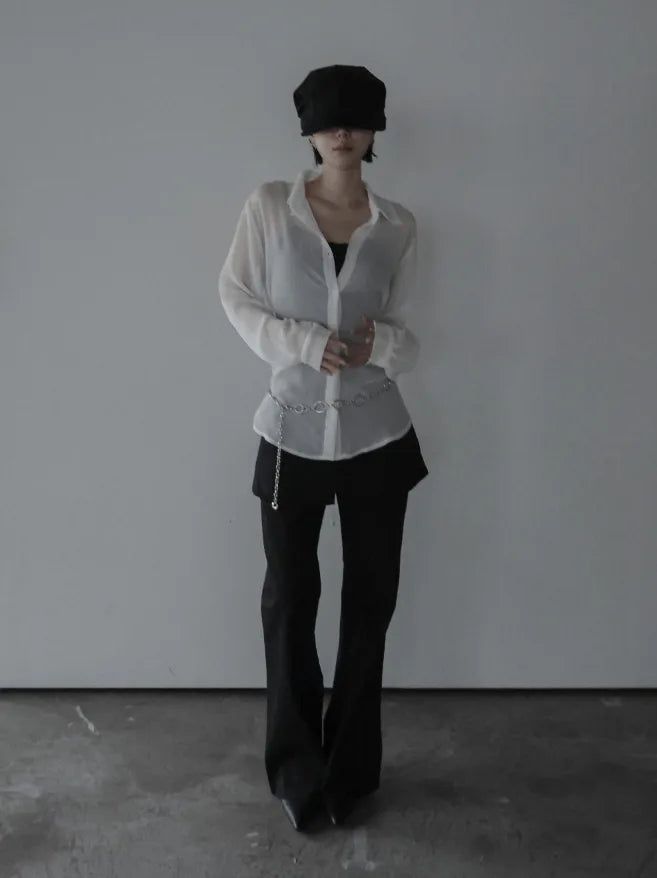 Nua See-through Wrap Blouse