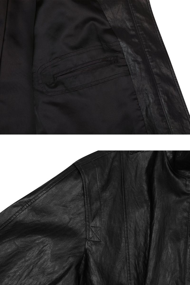 THALIA LEATHER JACKET deep brown