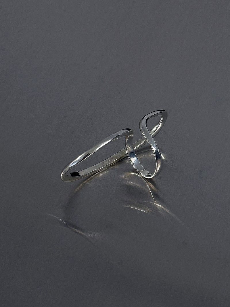 [925silver] Line art ring