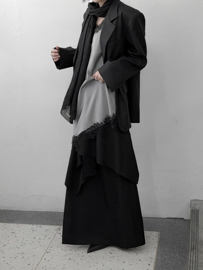 Sherbell Pocket Wrap Layered Skirt