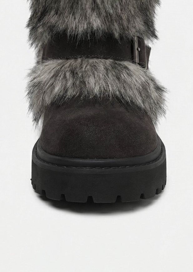Belted Spirit Midi Fur Boots