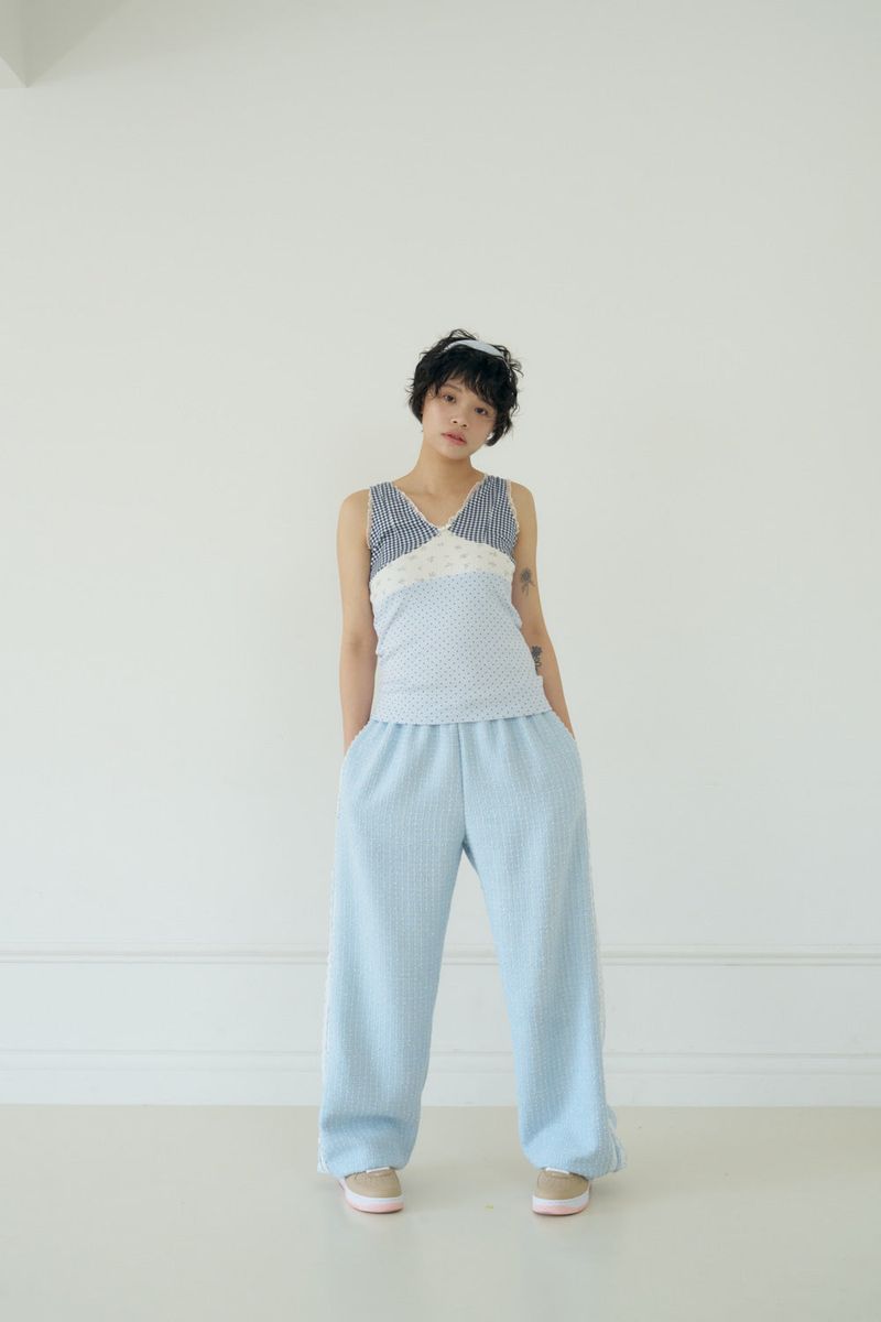 POPPY TWEED PANTS (BLUE)
