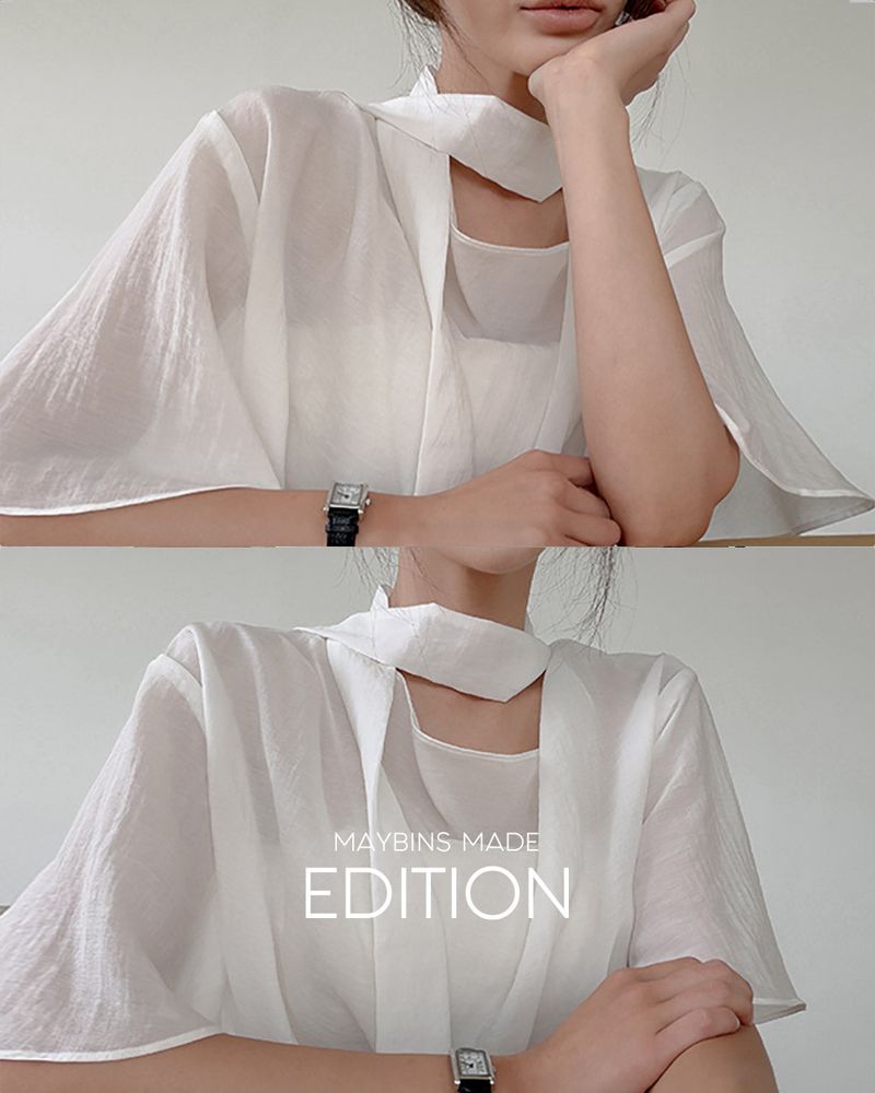 MADE. Reviz tie blouse