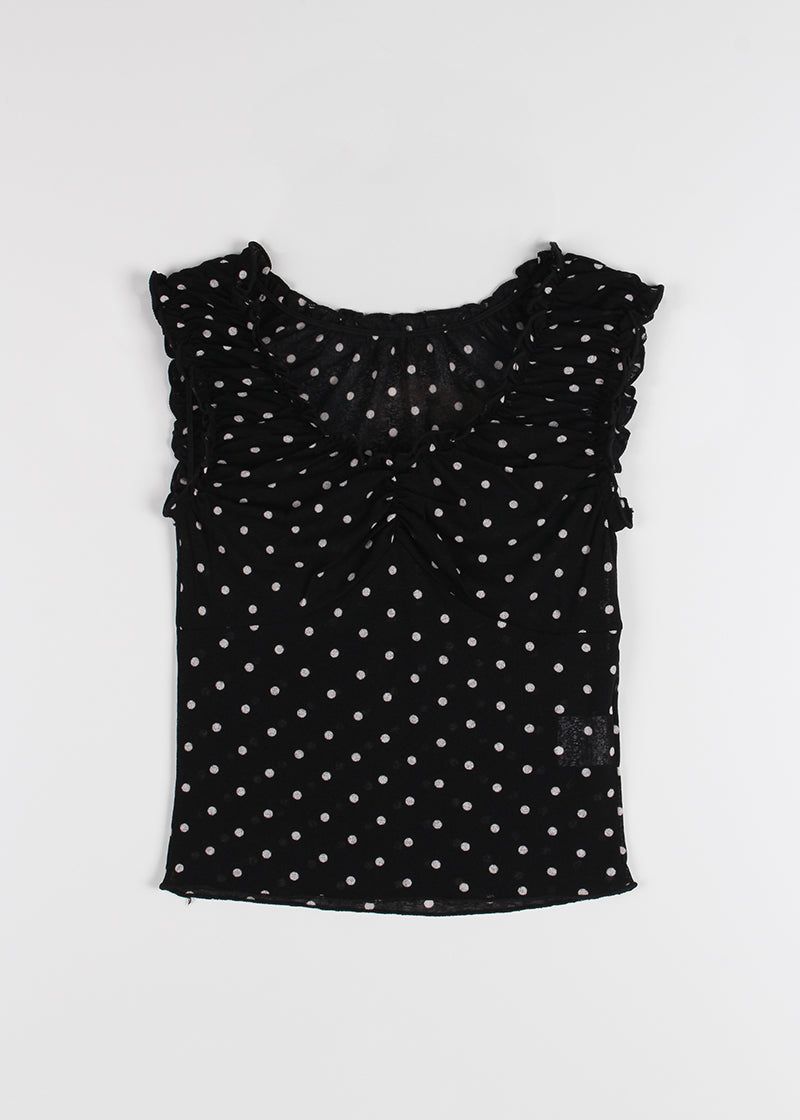 SHIRRING DOT 2-WAY TOP
