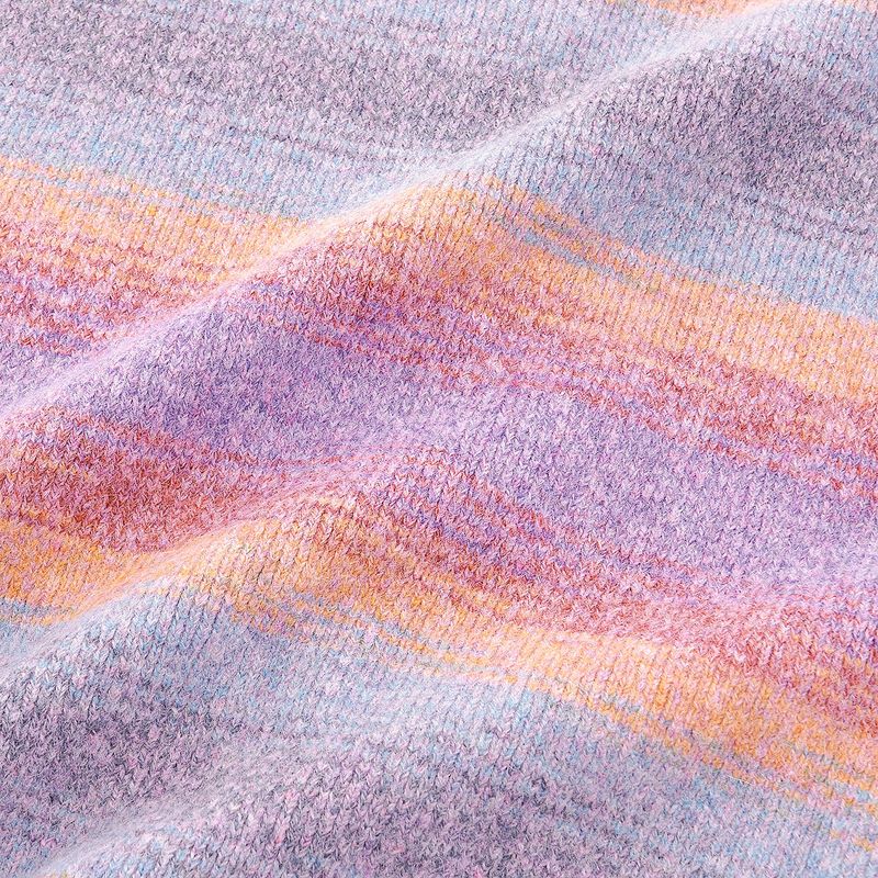 PASTEL GRADATION HEART BUTTON CARDIGAN - PURPLE
