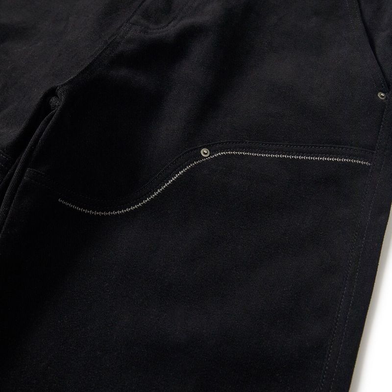 Western boots cut work pants / Black