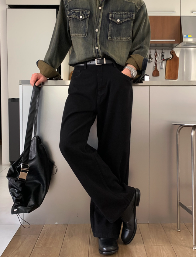 LOOKPLE（ルックプル）の「レベイデイリーバックバンディングワイドデニムパンツ（パンツ）」