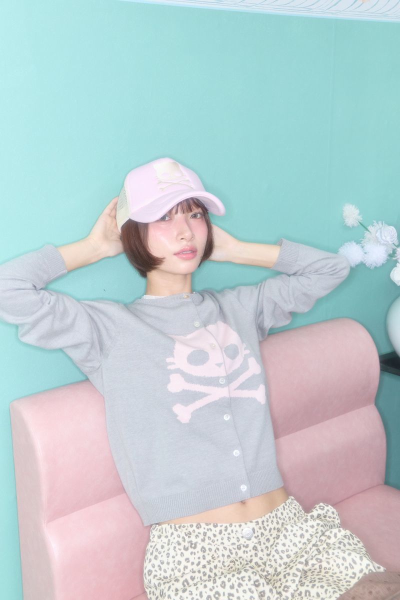 KIRI SKULL TRUCKER CAP (PINK)