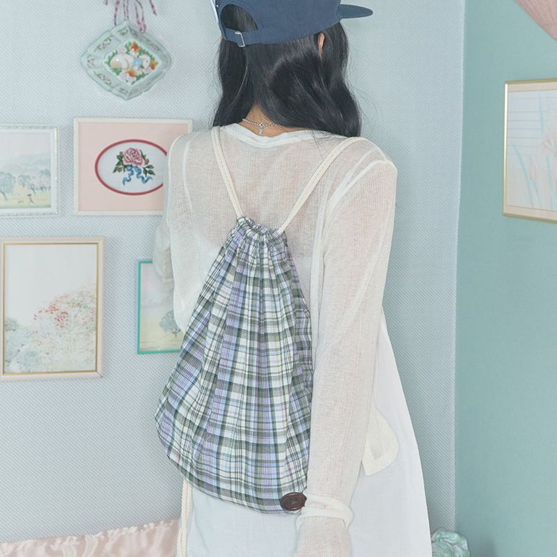 kiibi（キイビ）の「check pattern gym sack purple（Bags）」