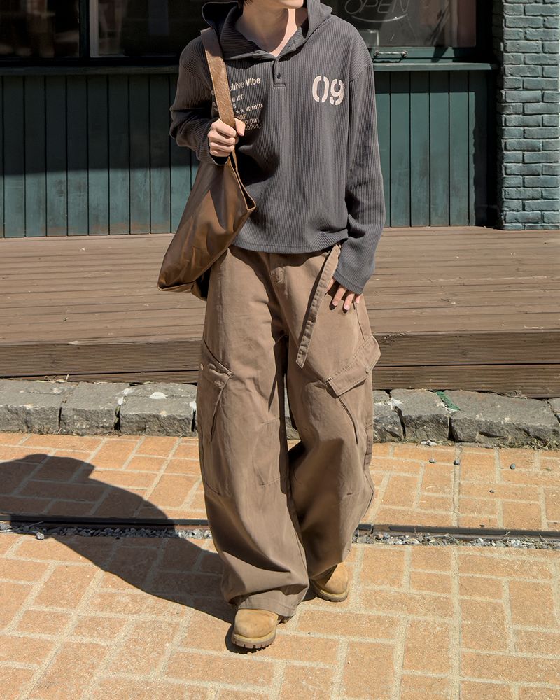 Rawden strap wide cargo pants