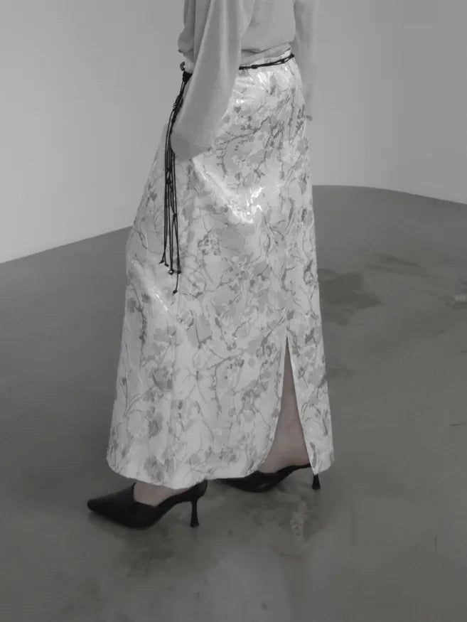 Berryon Flower Long Skirt