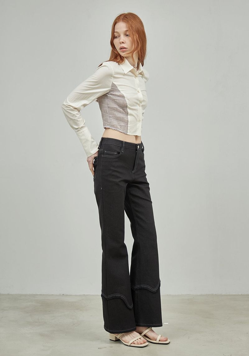 WAVY CROPPED SHIRT