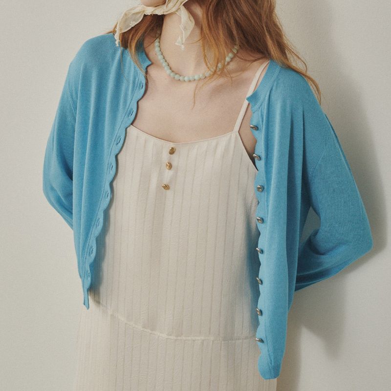 Melly&Rose(メリーアンドローズ)の「Signature Wave Linen Cardigan(Tops)」