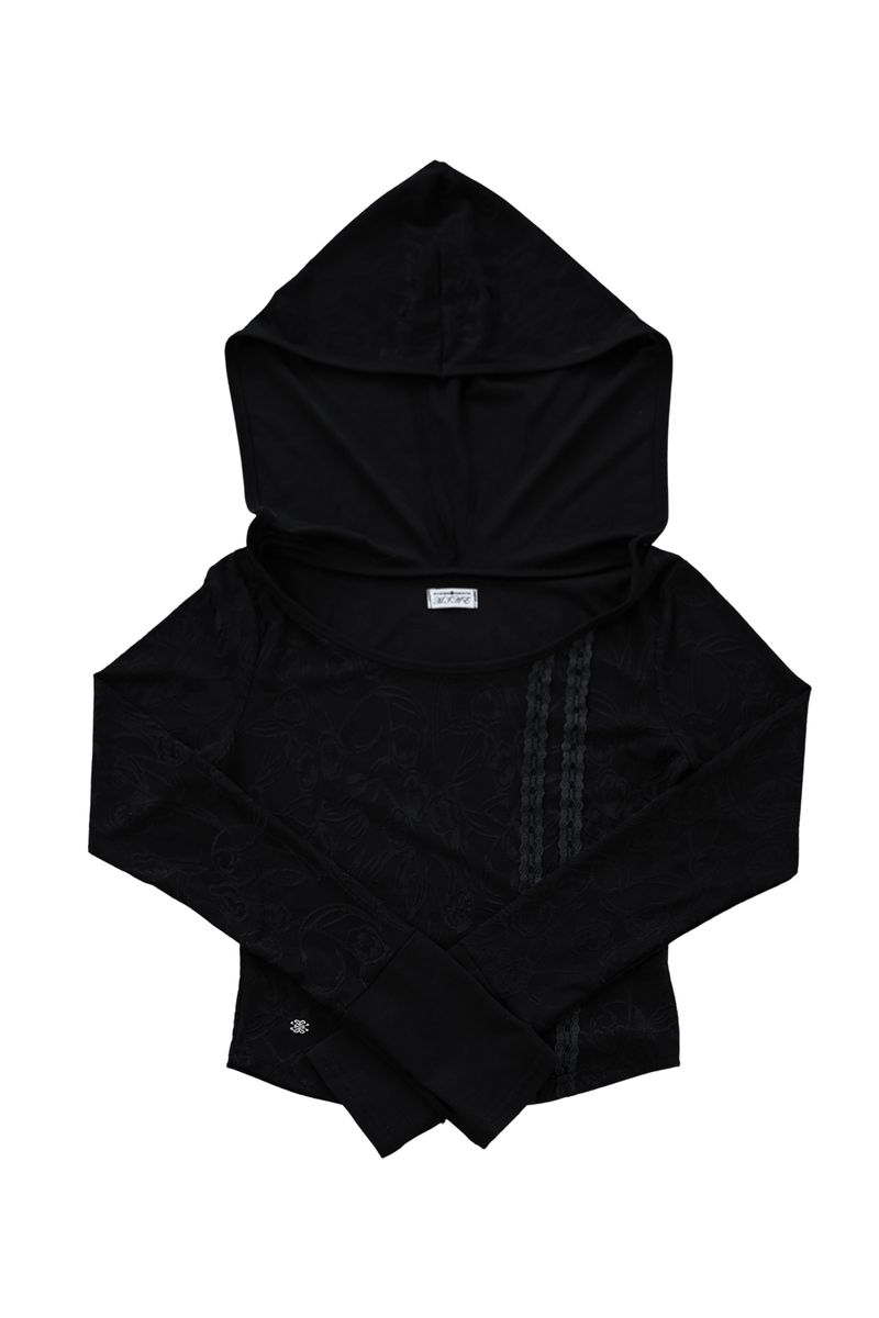 MIAE（ミアイ）の「[ID] Floral Jacquard Set-up (Top) (Black)（Tops）」