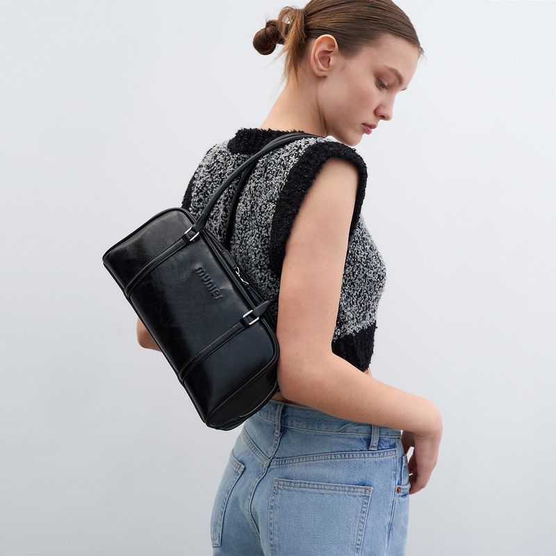MUNIER（ミュニエ）の「LAYER SHOULDER BAG_BLACK（Bags）」