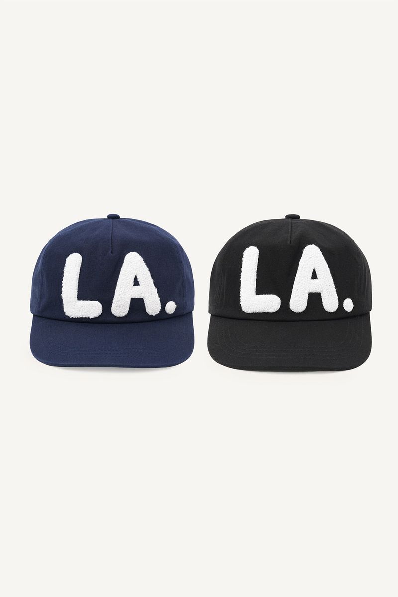 LA Boucle Lettering Flat Ball Cap