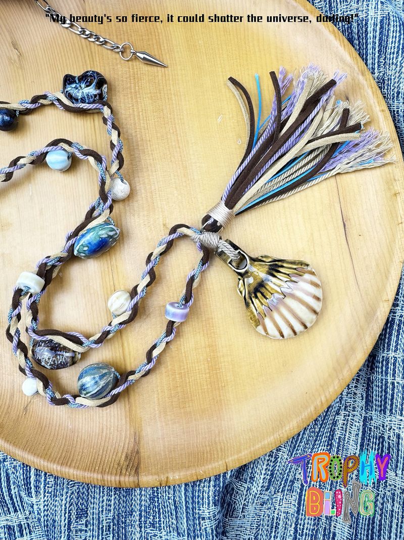 Shell long chain necklace