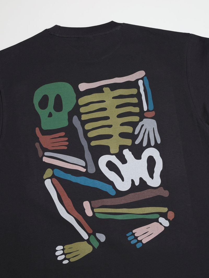 グリースカルTシャツ - チャコール