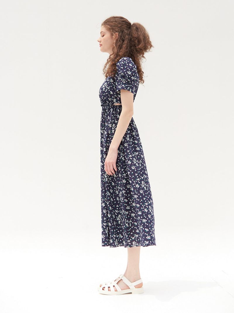 JOLIE PUFF SLEEVES ONEPIECE_NAVY