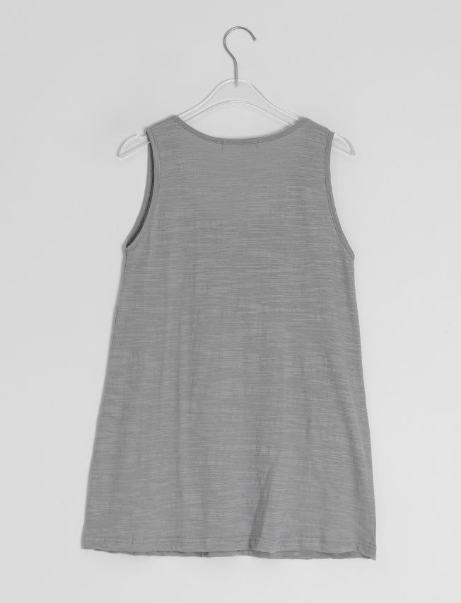 Fineb Button Pocket Layered Sleeveless One Piece
