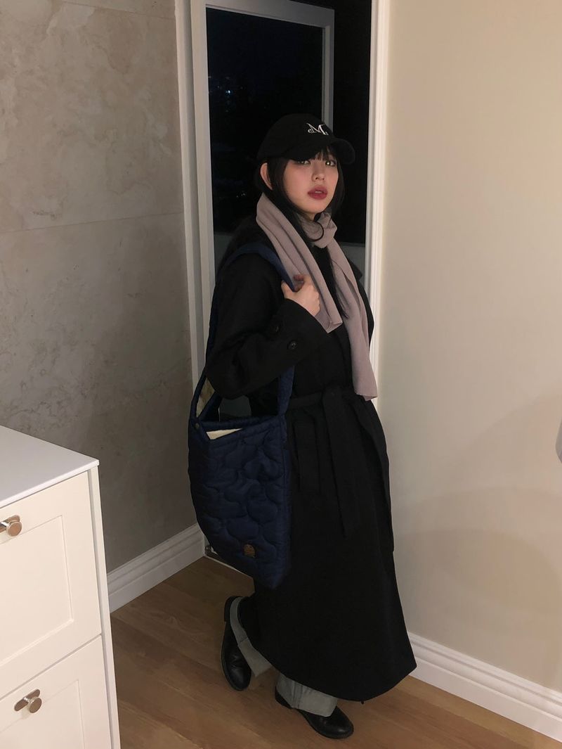 Verliebt high neck long coat