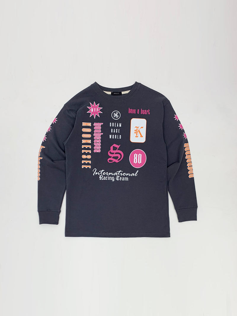 KOOKEESEE Racing tee (Charcoal)