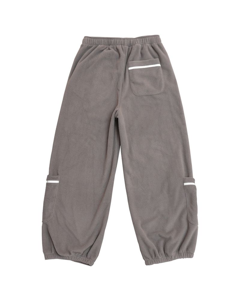 Ribbon tape fleece pants / cocoa