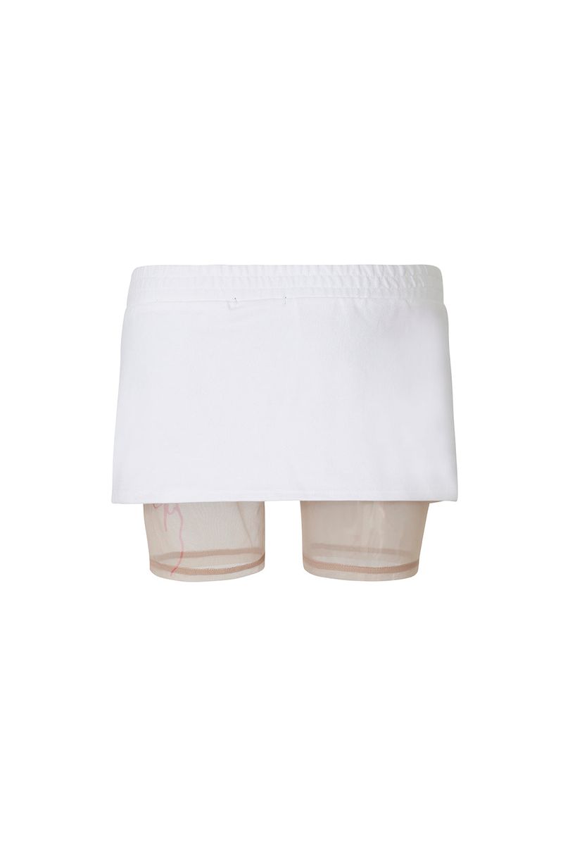 [MADE] HALF CUT-OUT JERSEY SKIRT WHITE