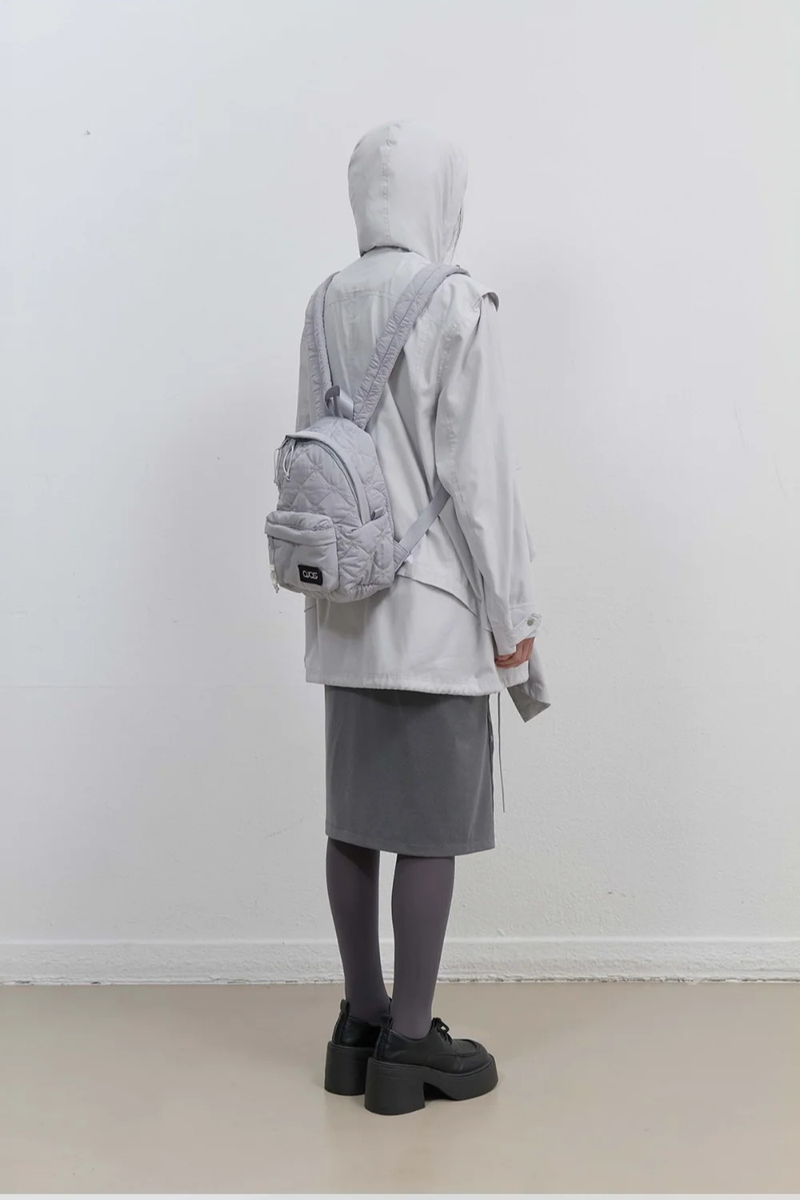 Draped Field Parka / Grey