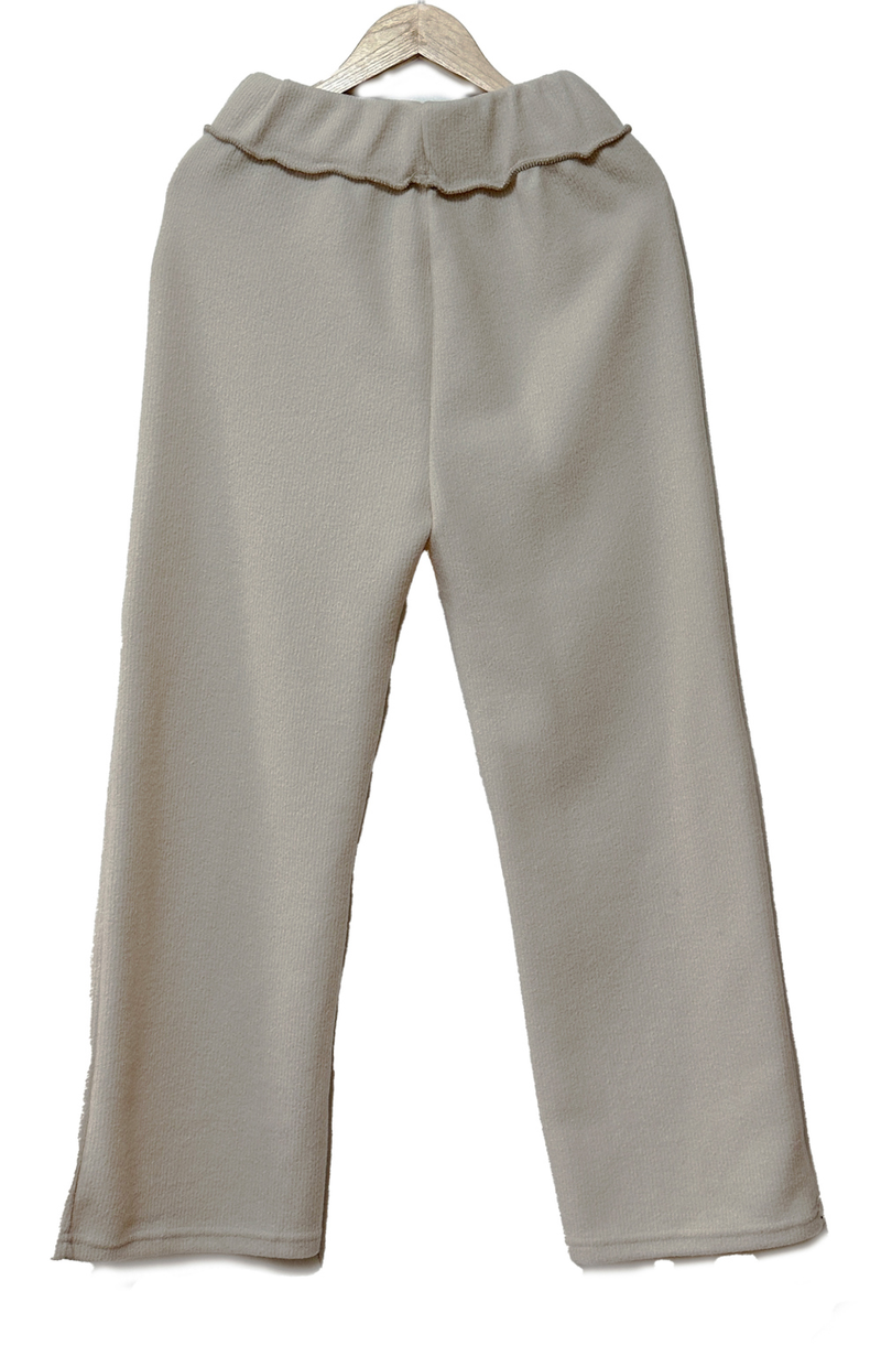 (ZIP-UP & PANTS SET!) 4 COLORS THICK FLEECE RIBBED CROPPED TRAINING PANTS