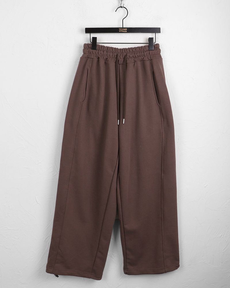 Shugi side cut training two-way banding long wide jogger pants