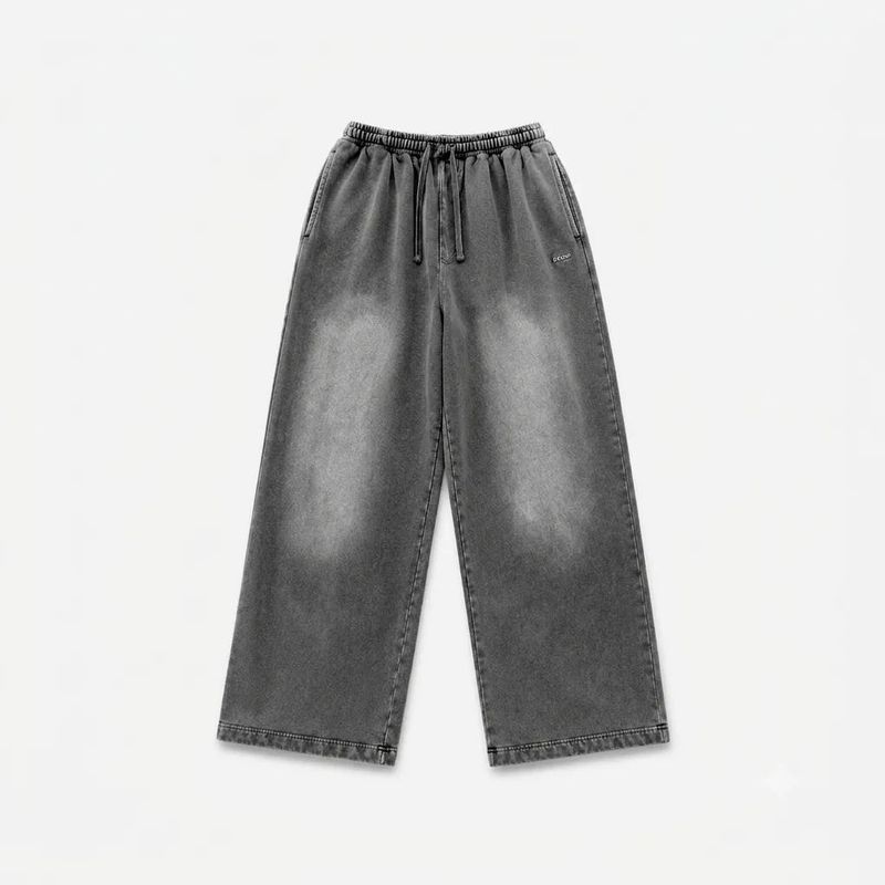 KMC WASHED SWEATPANTS - GREY