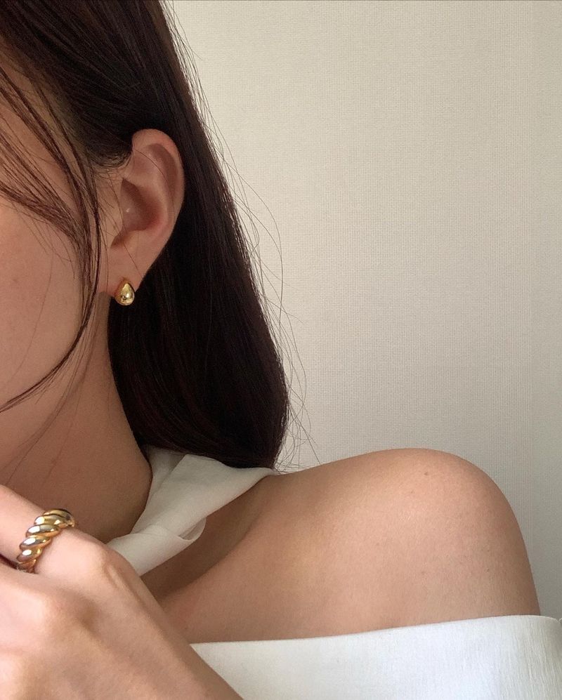 (silver925) Tears earrings *gold