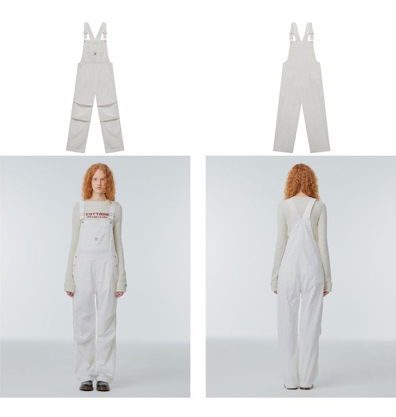 Pleated wide-leg lace mixed jumpsuit