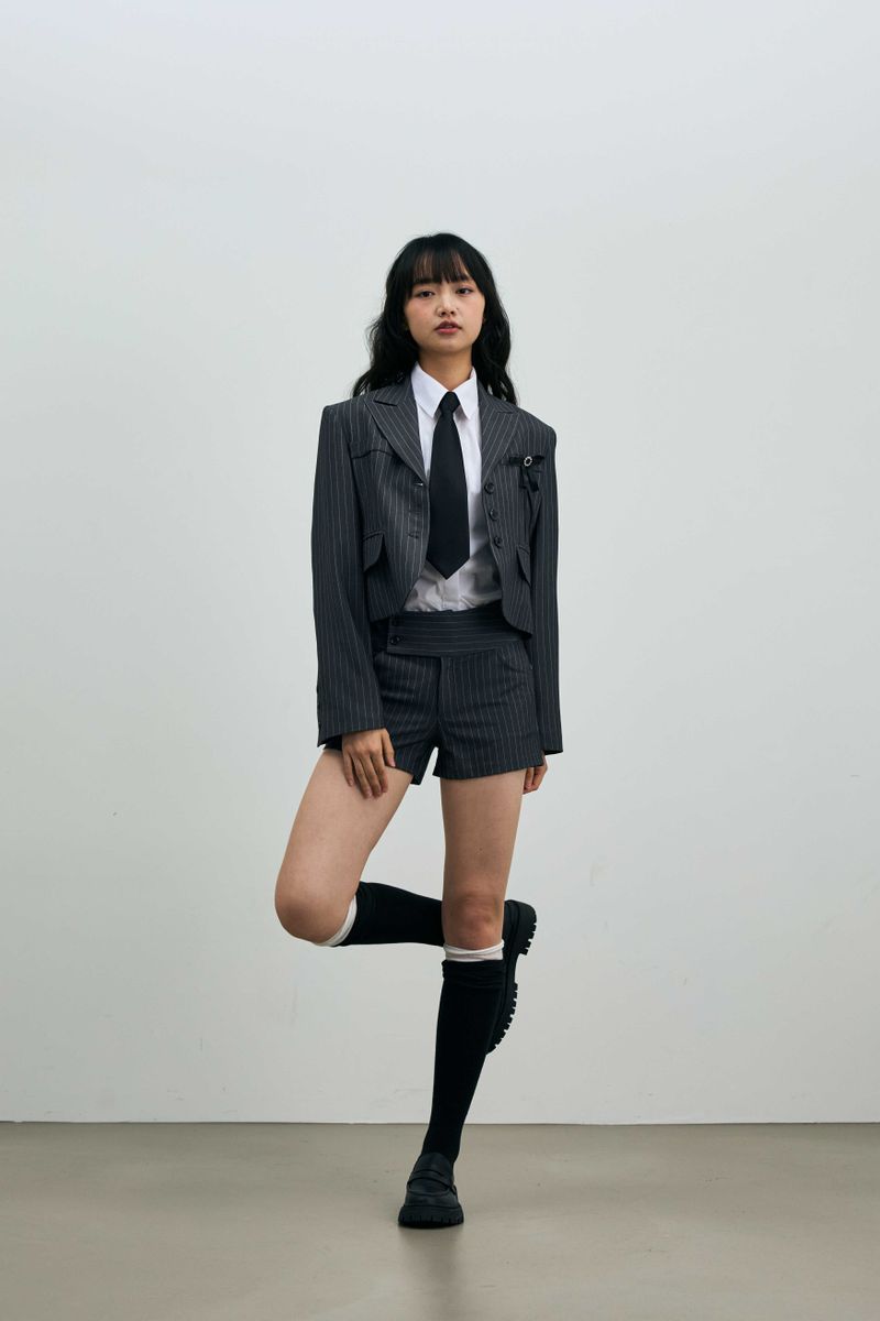 AVEL PINSTRIPE MICRO PANTS / CHARCOAL
