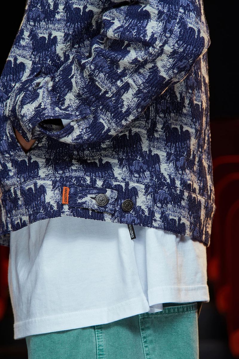 WAVE JACQUARD JACKET / NAVY