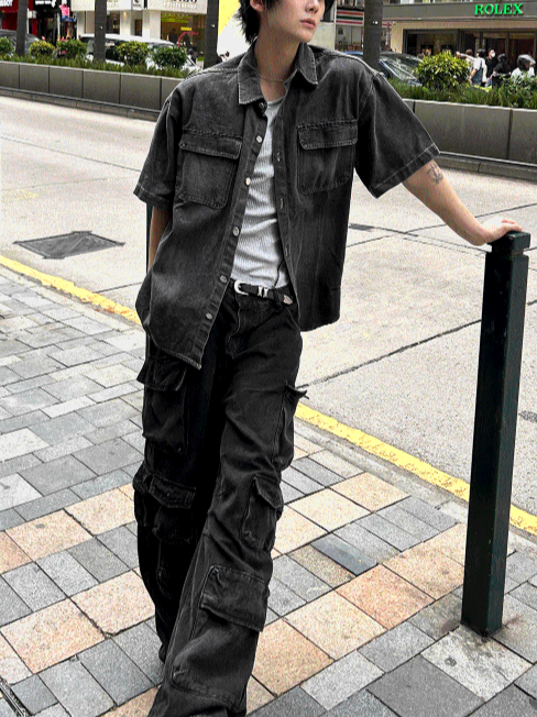 Ash Gray Denim Jacket