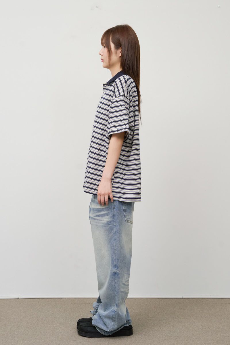 Cloud Cropped Striped Top