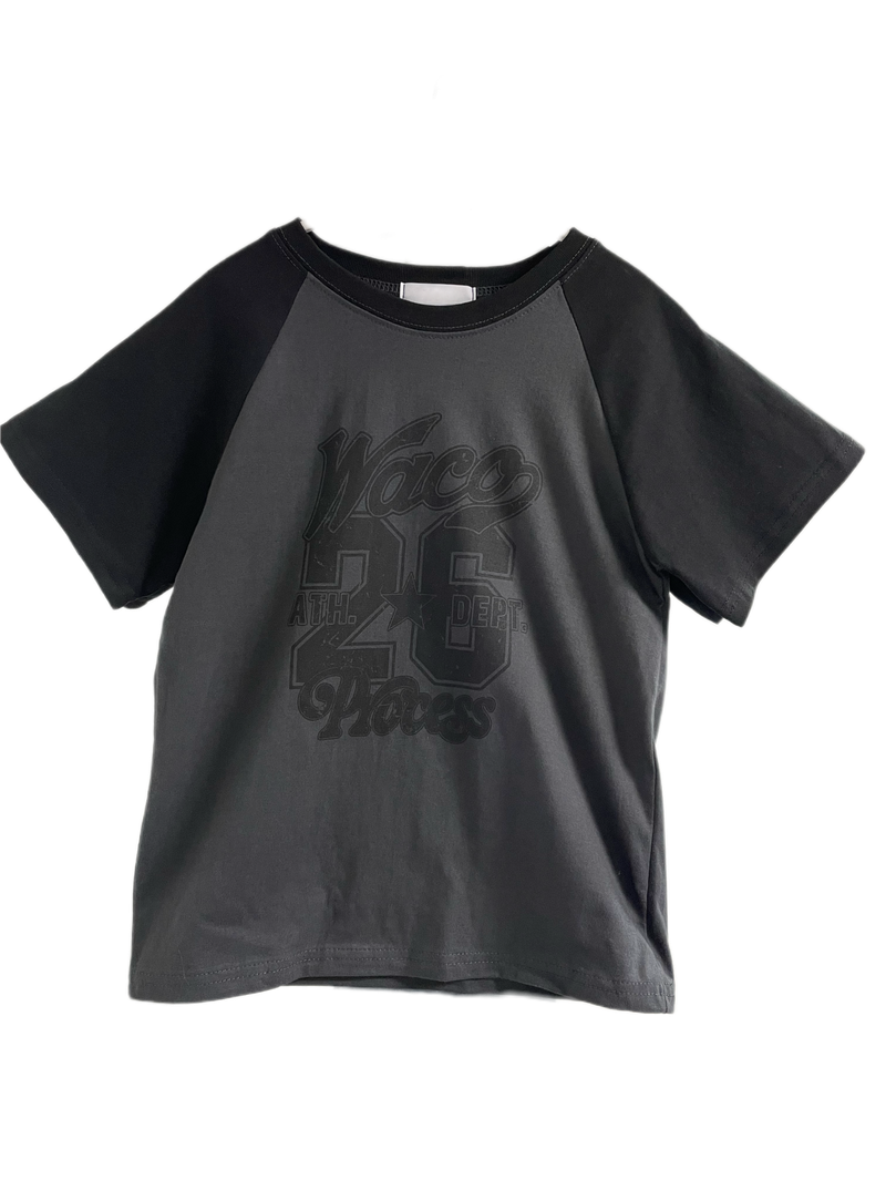 Vintage number printed raglan T-shirt