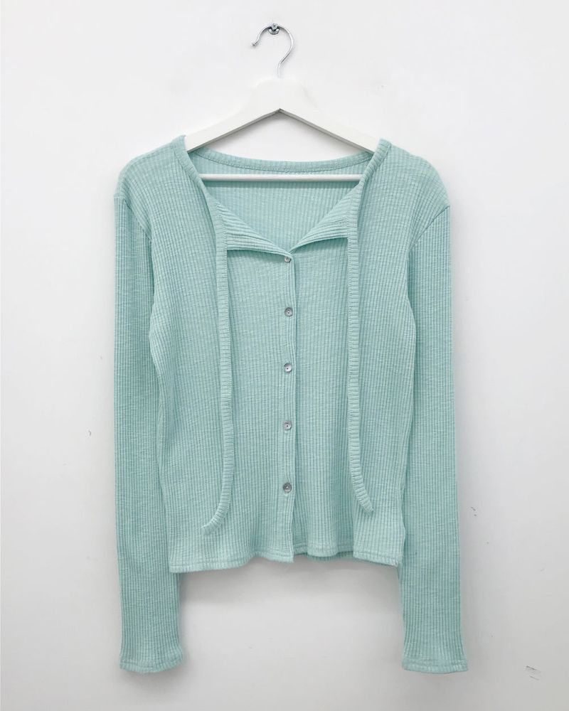 Ribbed Strap Cardigan (6color)