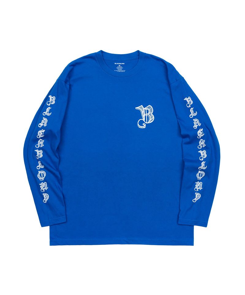 BBD スケッチロゴロングTシャツ (ブルー)