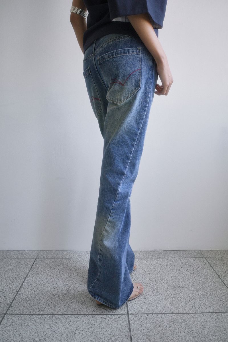 26SS★ TWISTED BOOTS CUT DENIM JEANS