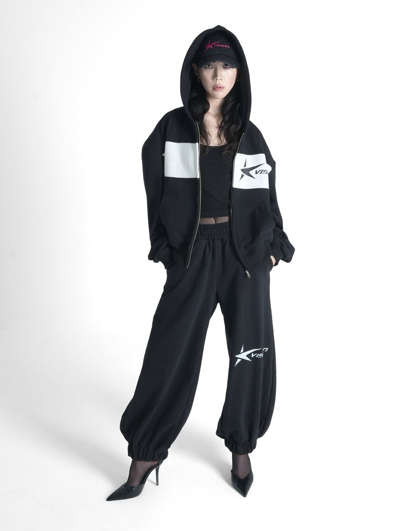 STAR LOGO JOGGER PANTS BLACK
