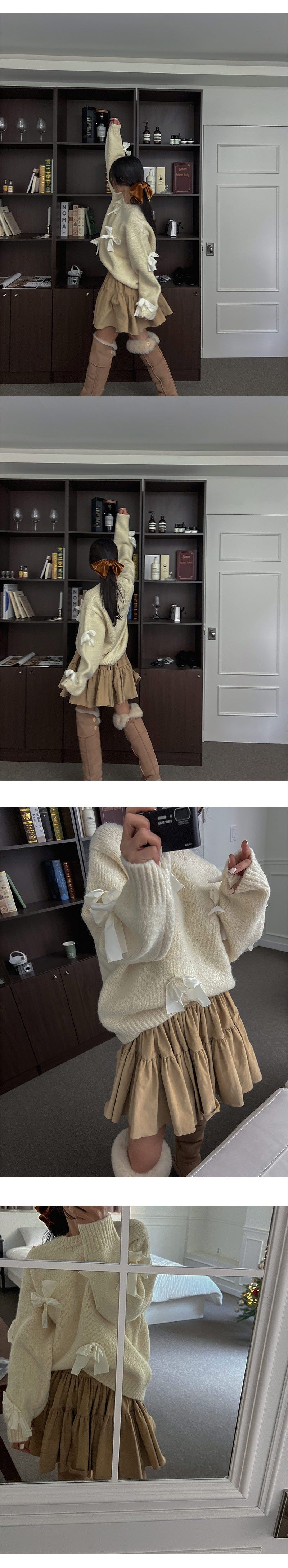 Vanilla corduroy skirt