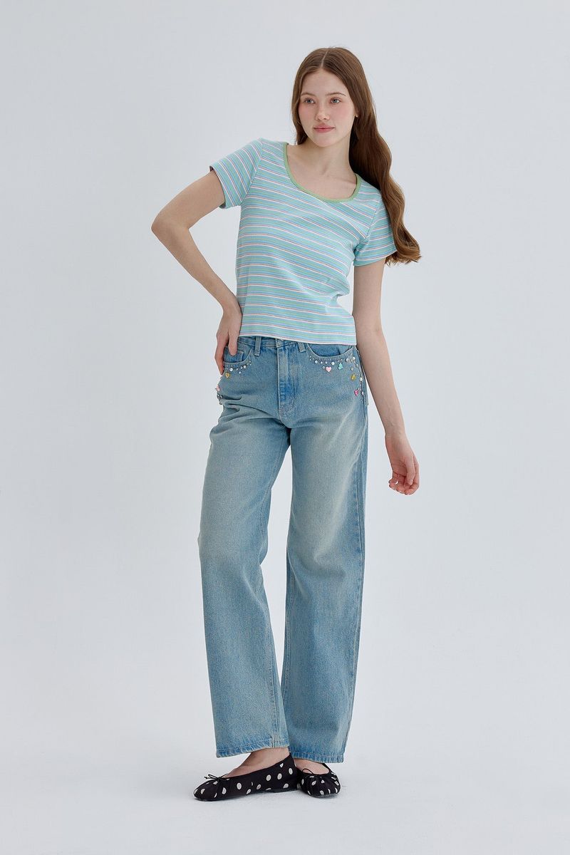 Stripe T-shirt [Green]