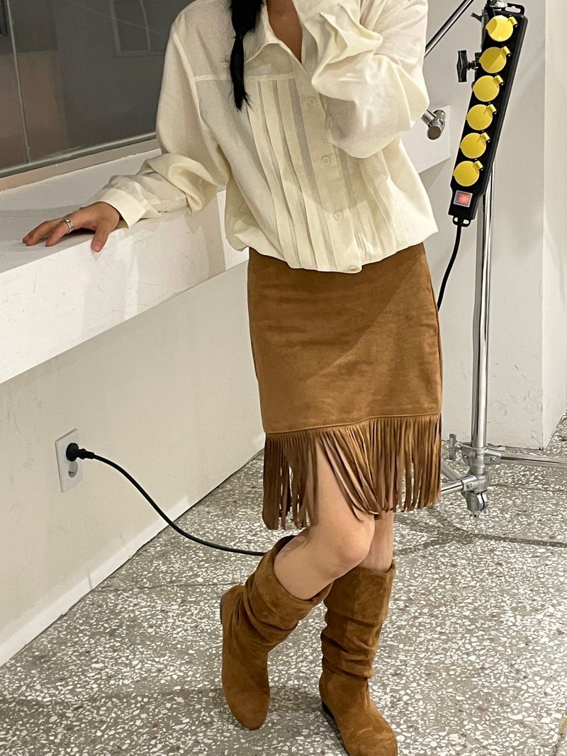 Lumiere string pintuck blouse
