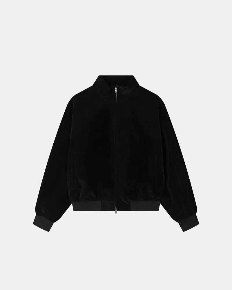 [Unisex] Glossy pleats blouson jacket(2color)